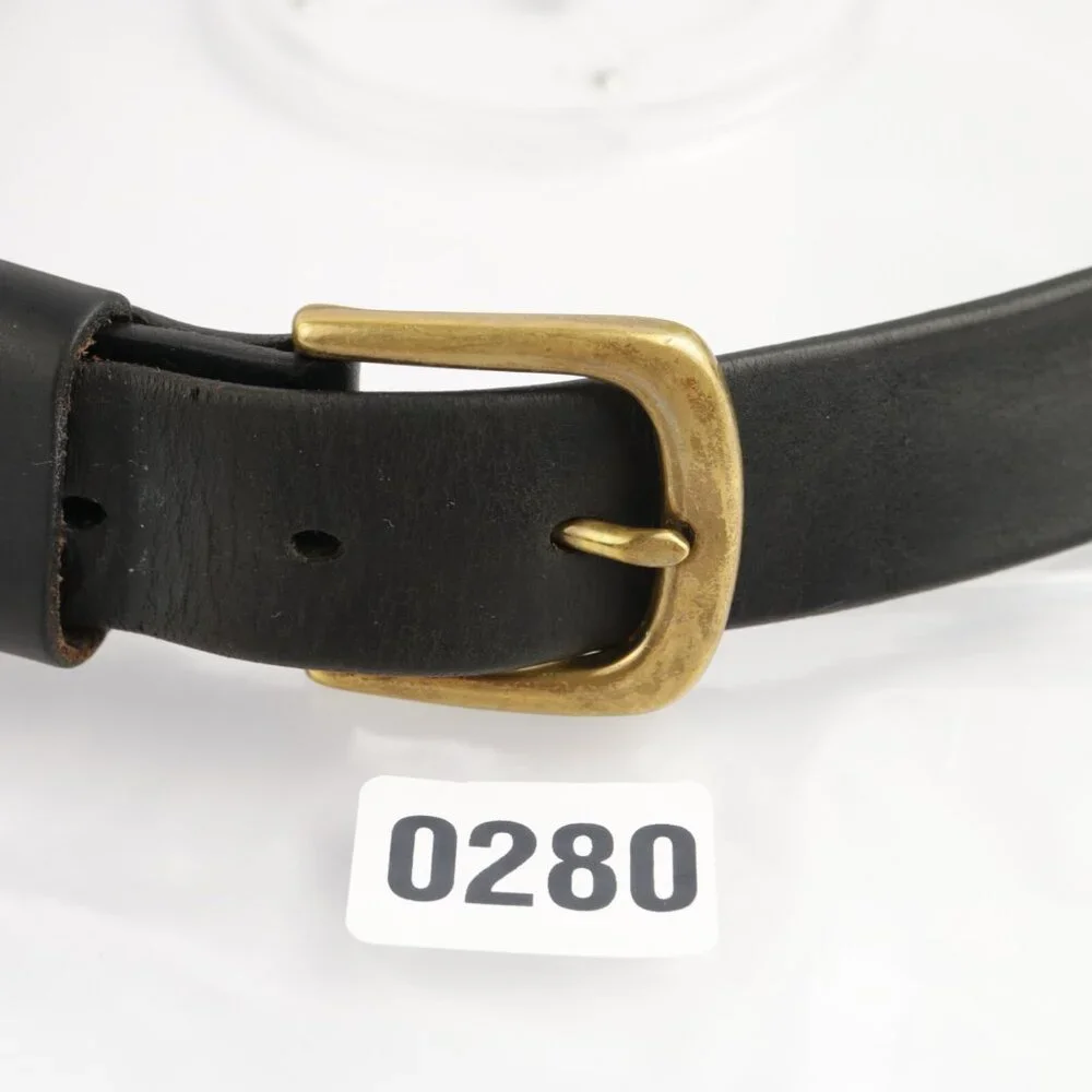 Duluth Mens Belt Size 44 2XL Black Leather 1 1/2